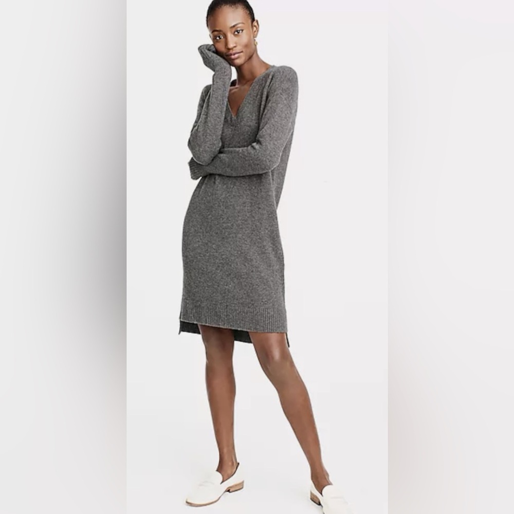 J. Crew Sweater Dress, Size Medium, Color Charcoal Gray